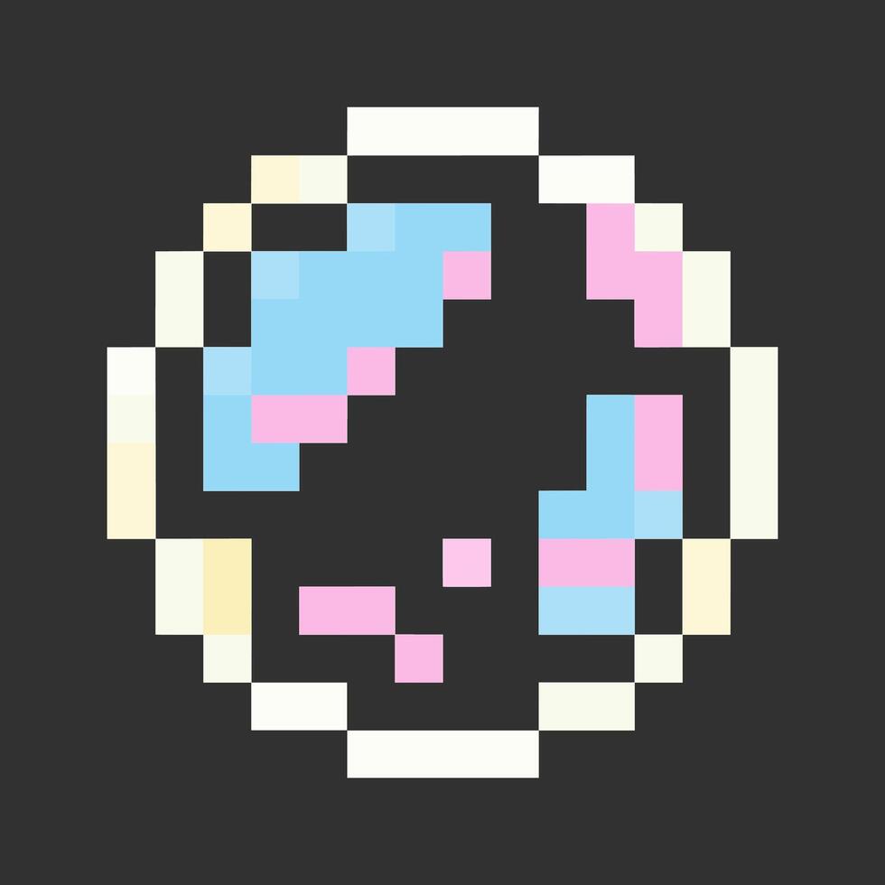 one big bubble pixel art for your needs vector