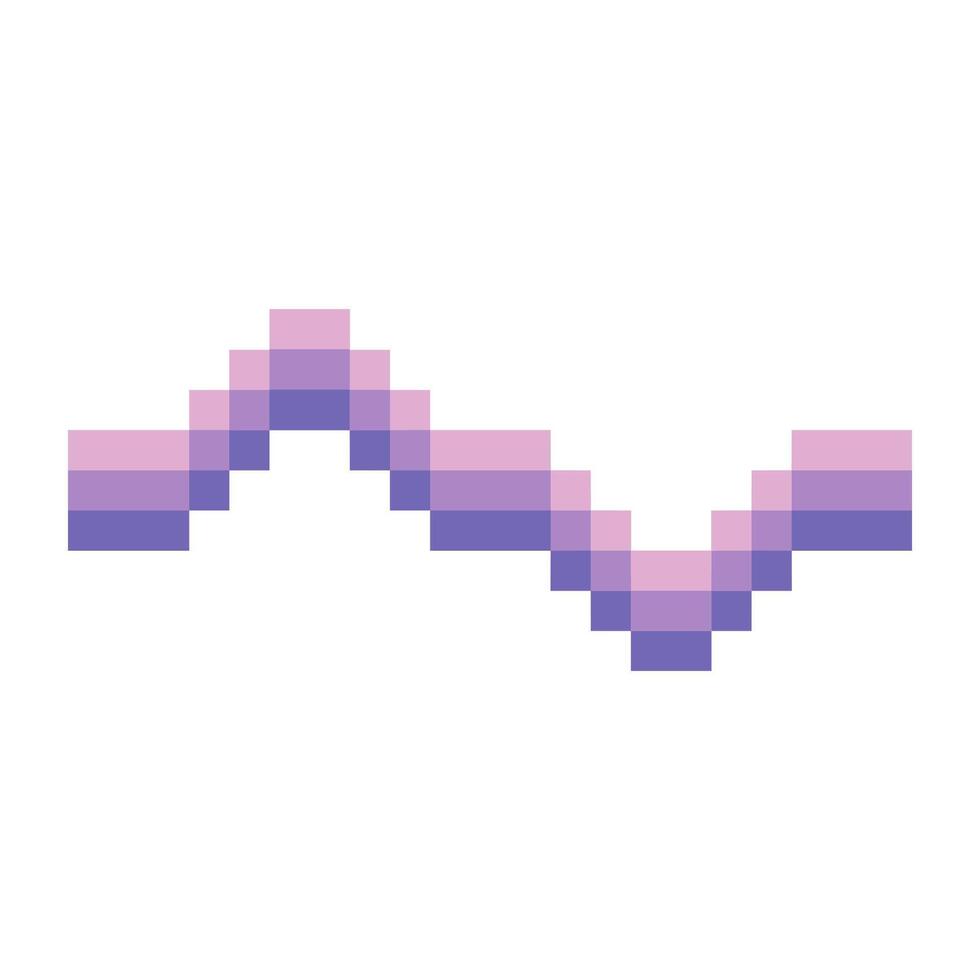 gradient wave length pixel art vector