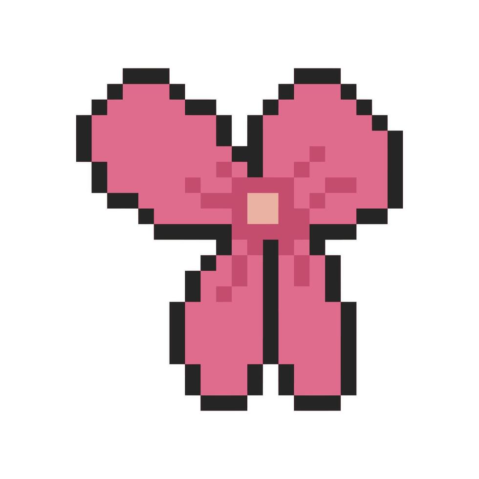 Flirty Bow Details pixel art vector