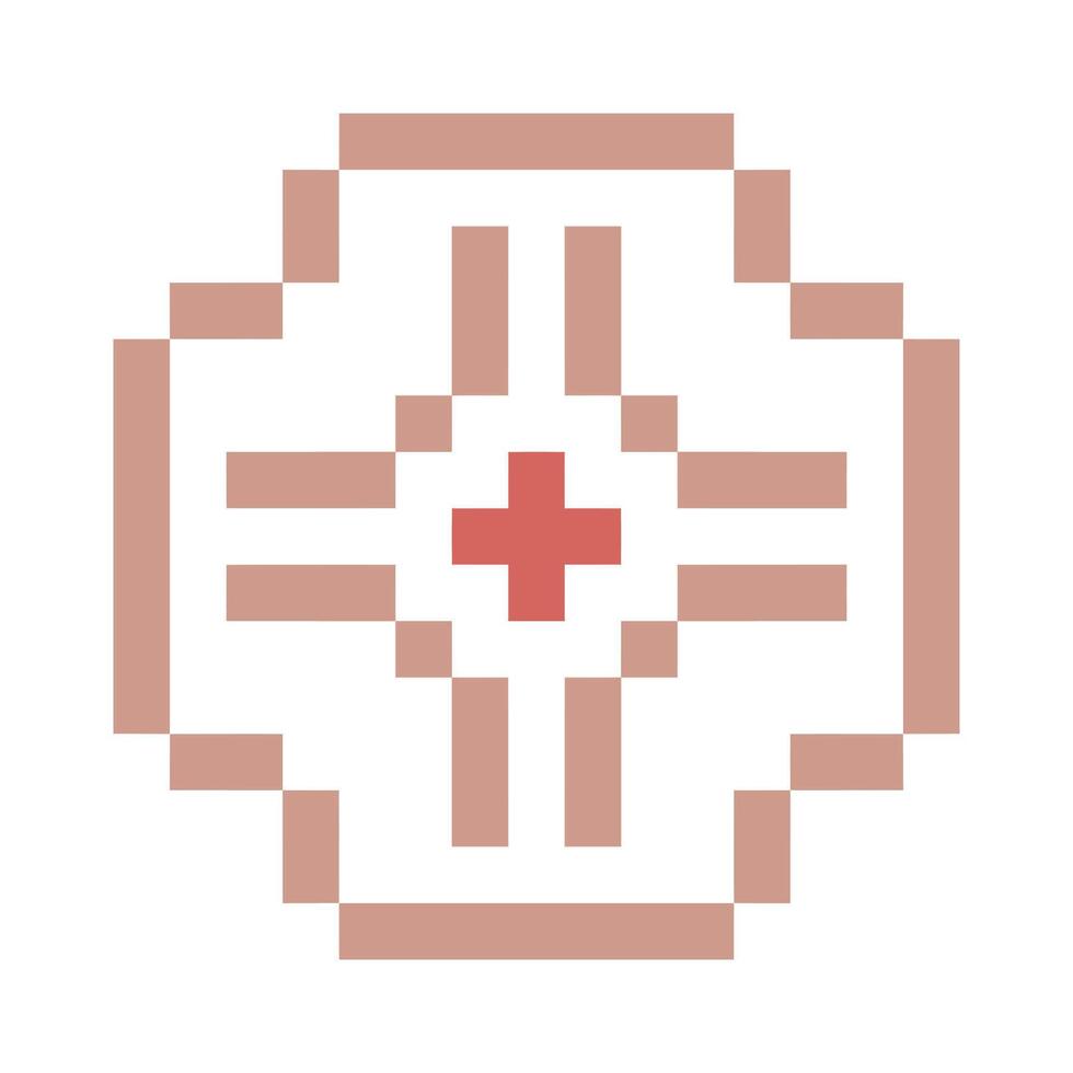 rectangle target pixel art vector