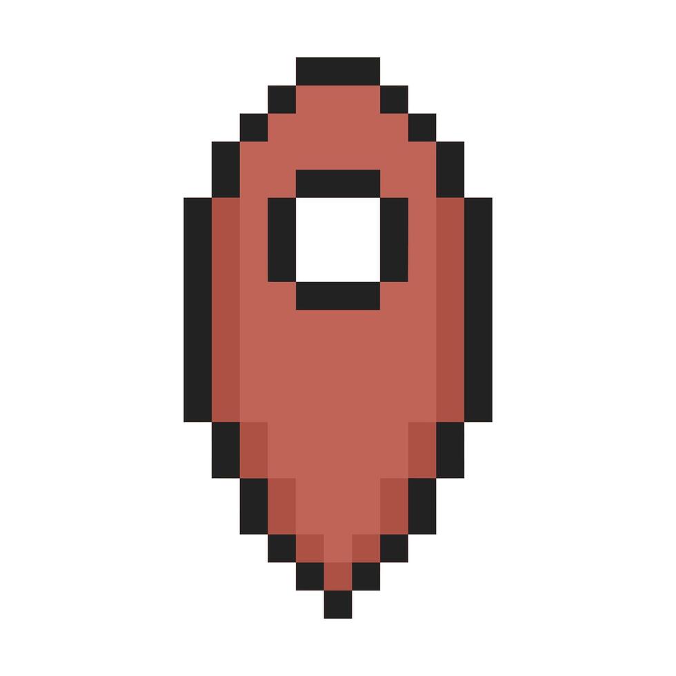 red map symbol pixel art vector