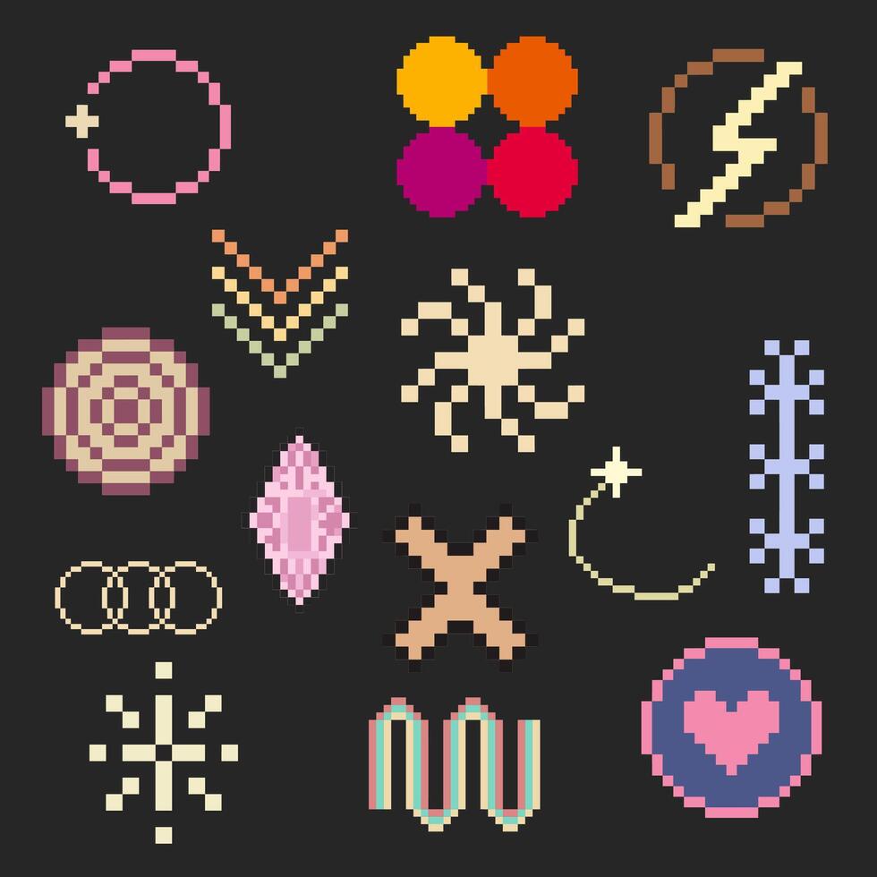 Adaptable Element Assortment pixel art vector