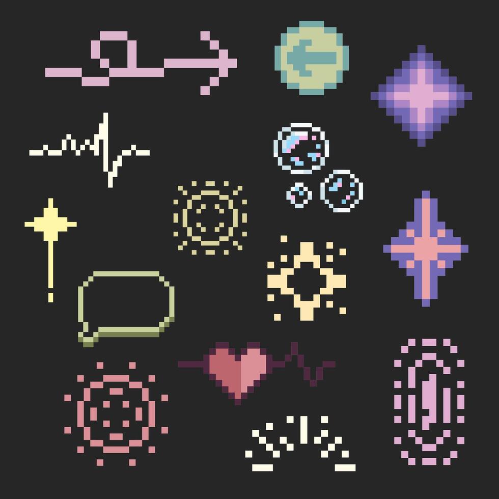 Unified Elements Pack pixel art vector
