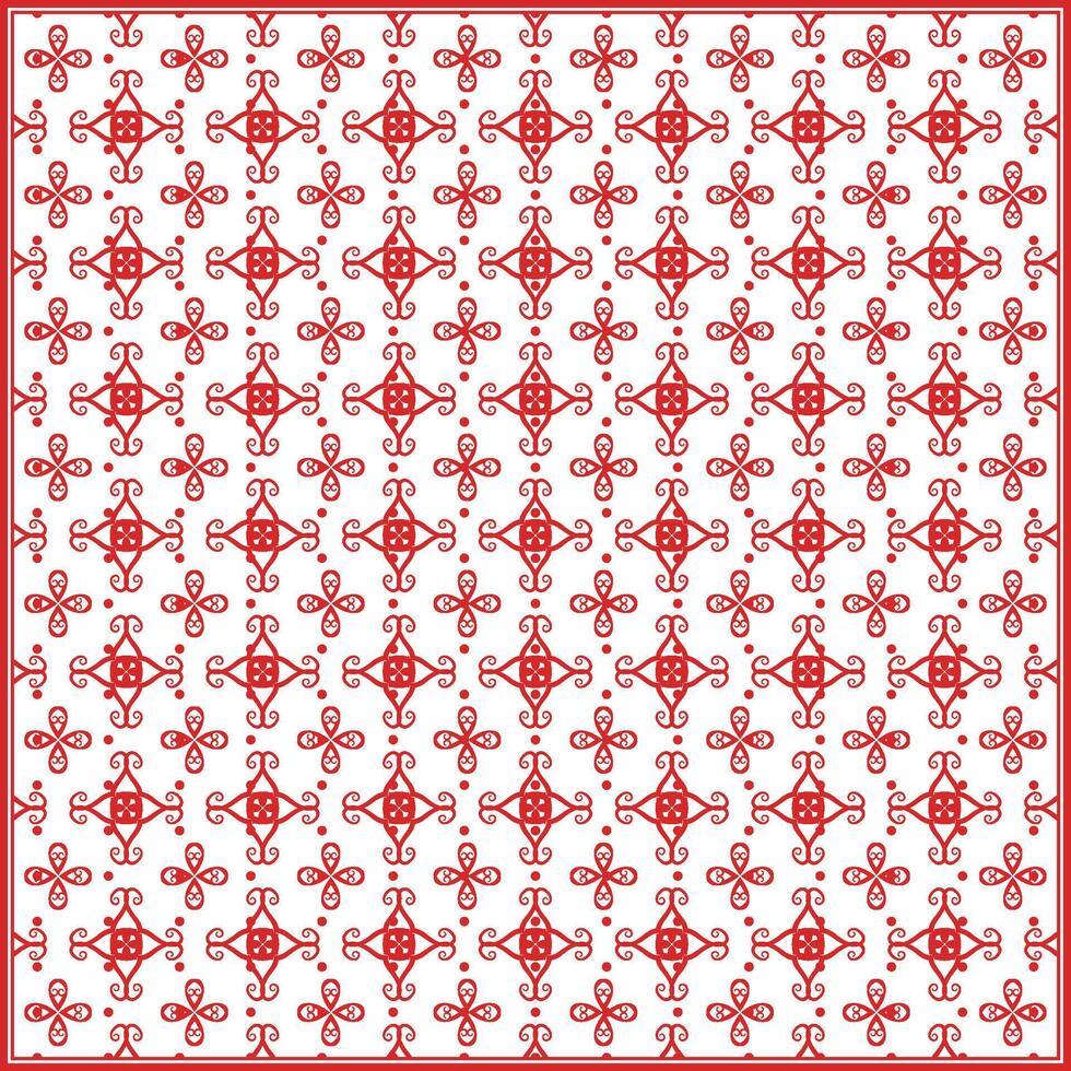 beautiful red batik pattern with additional dot ornaments vector