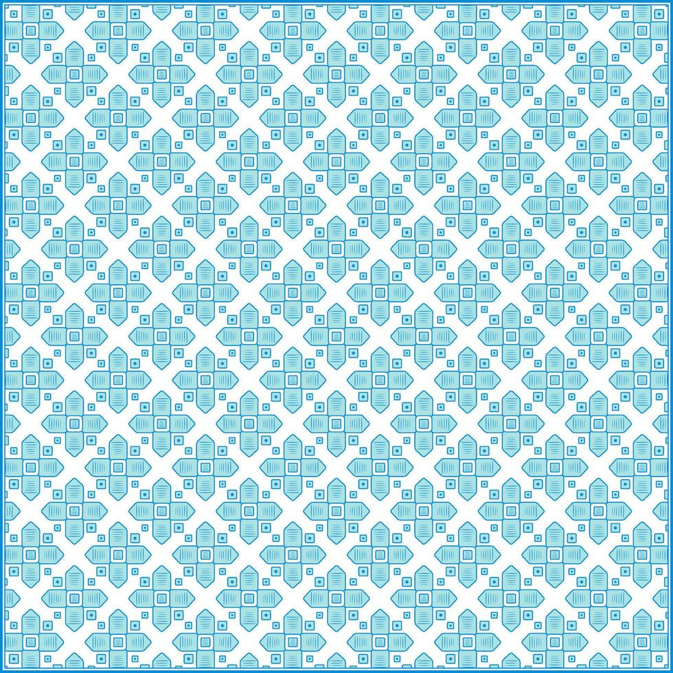 colorful blue pattern of abstract flower shape pattern vector