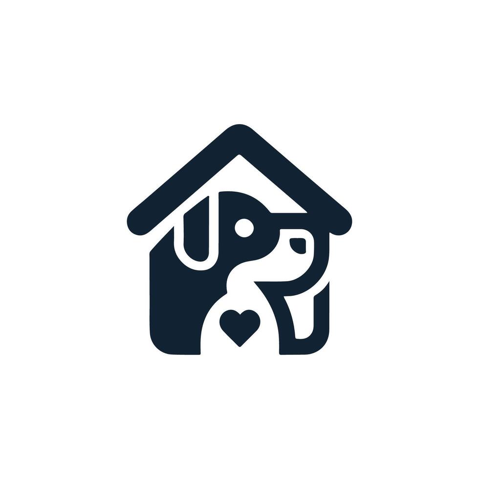 Pet House Logo - Minimalist Design vector
