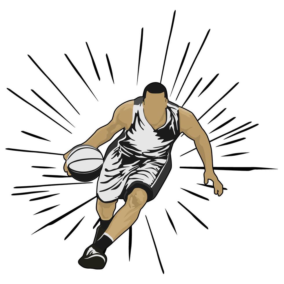 basketball athlete silhouette design illustration art vector