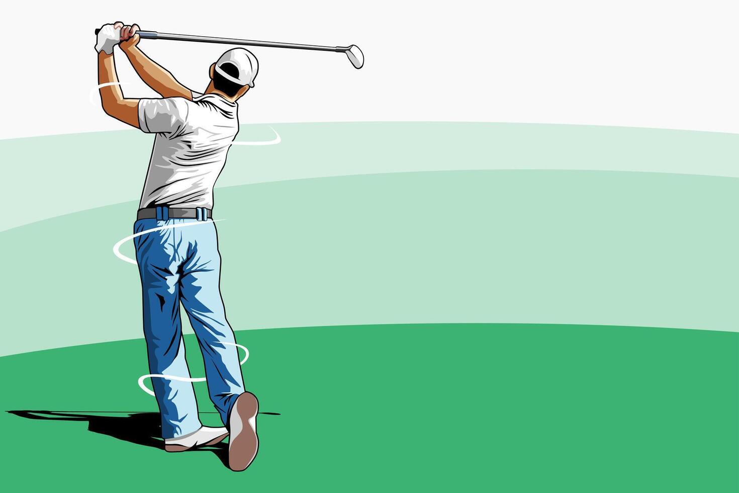 golf athlete player illustration design vector
