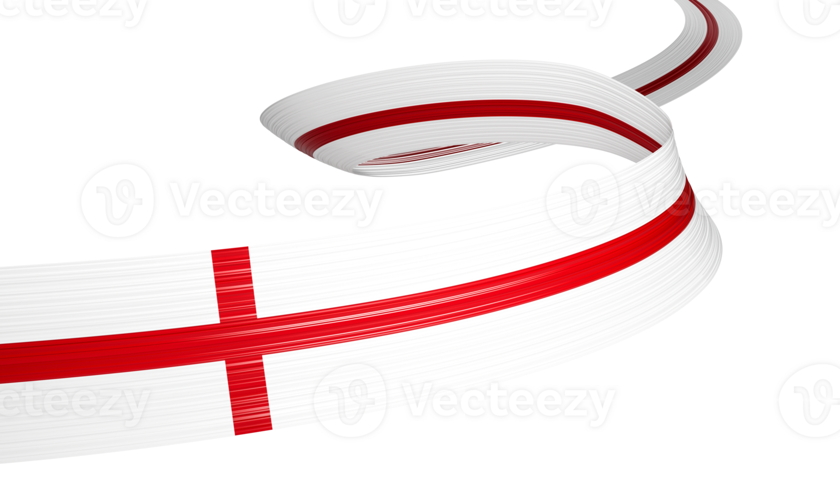 3d Flag Of England 3d Waving Ribbon Flag, 3d illustration png