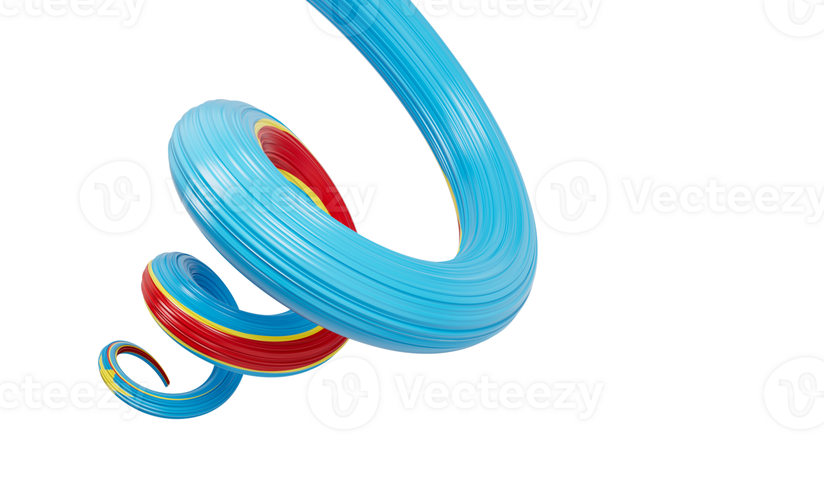 3d Flag Of Congo 3d Spiral Glossy Ribbon Of Congo 3d Illustration png
