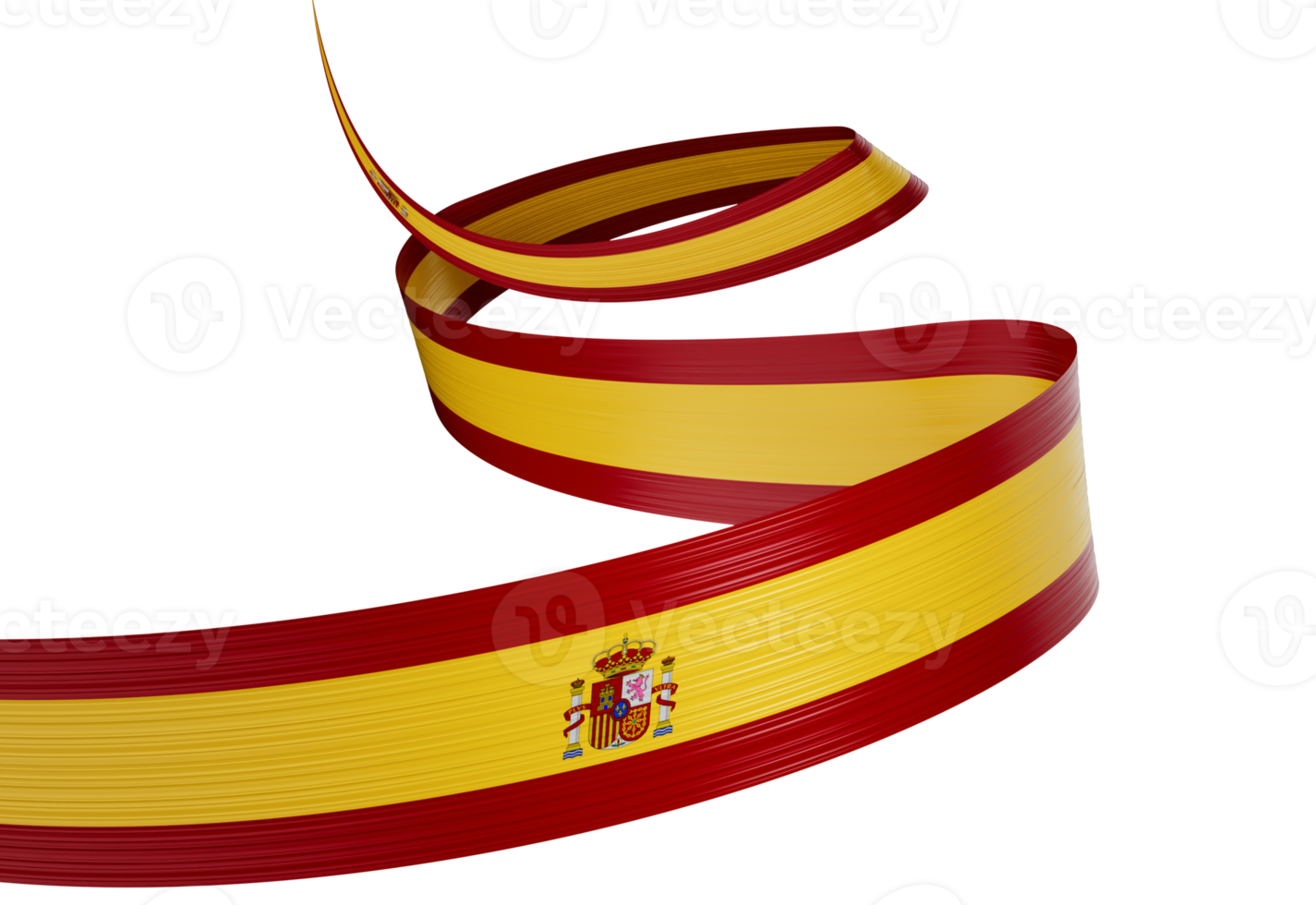 3d Flag Of Spain 3d Shiny Waving Spain Ribbon Flag 3d Illustration png