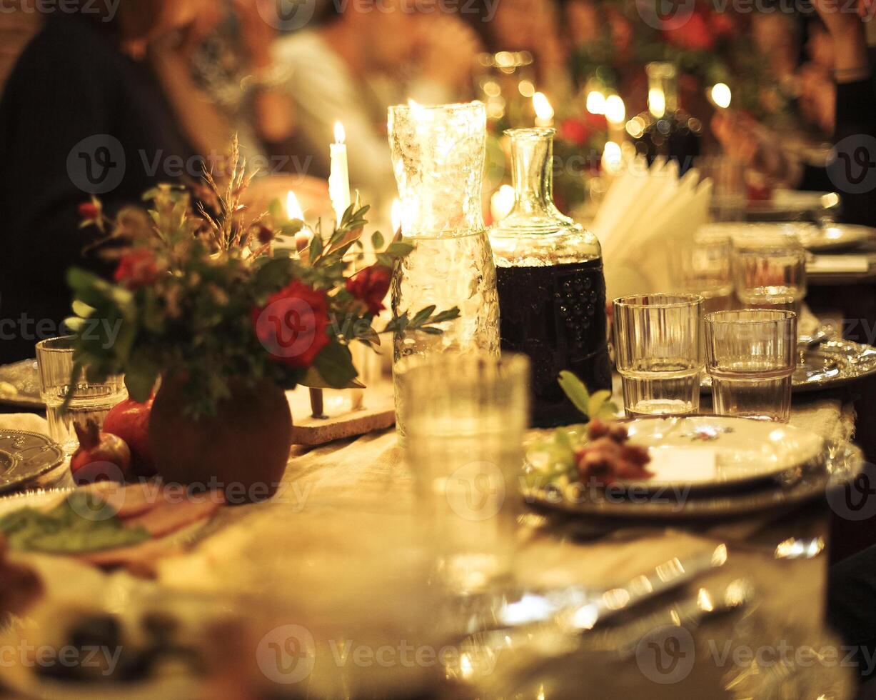 Abstract image of a celebratory table photo