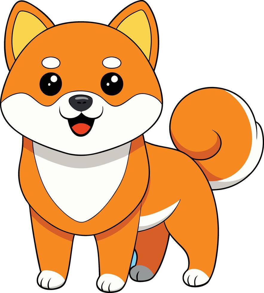 Cute Creative American Akita Dog Design vector