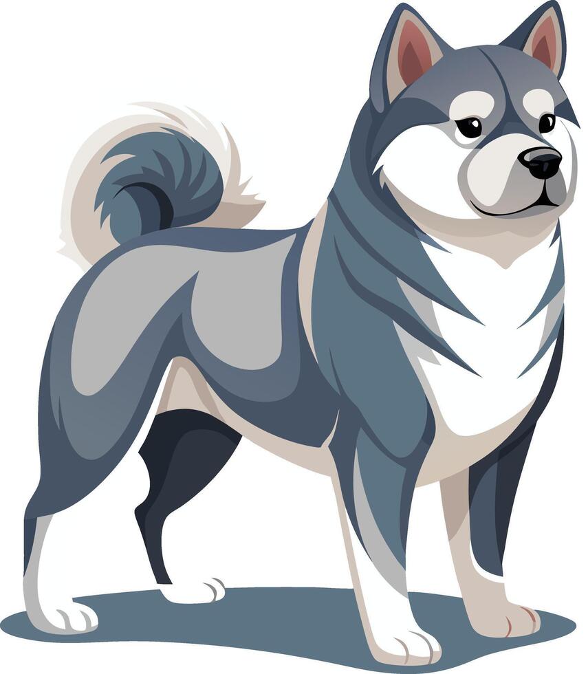 American Akita Dog Artwork vector