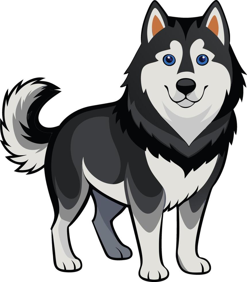 Alaskan Malamute Dog Artwork vector