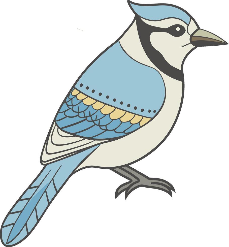 Blue Jay Portrait artwork vector