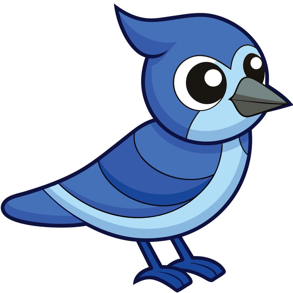 Modern Blue Jay Art vector