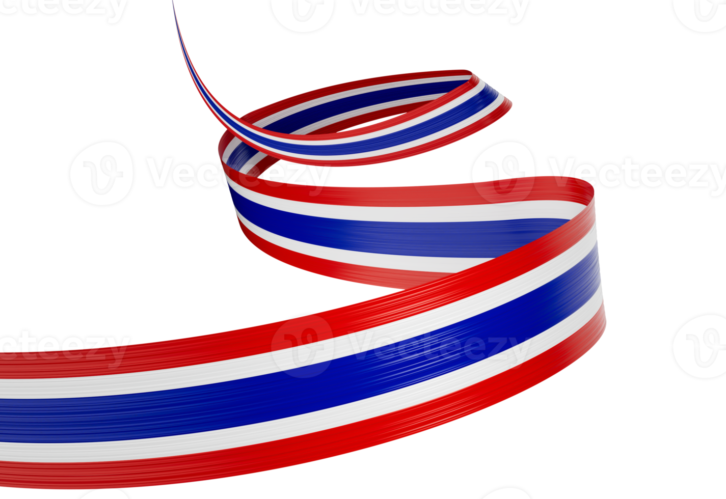 3d Flag Of Thailand 3d Wavy Shiny Thailand Ribbon Flag 3d Illustration png