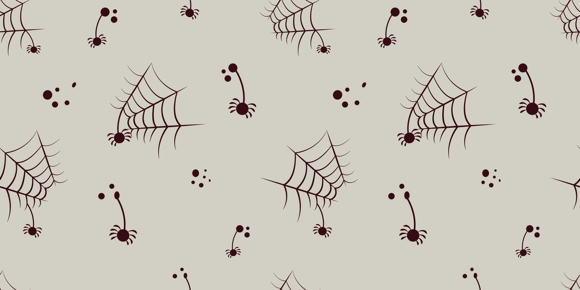 Seamless Spider with Spider Web Style vector