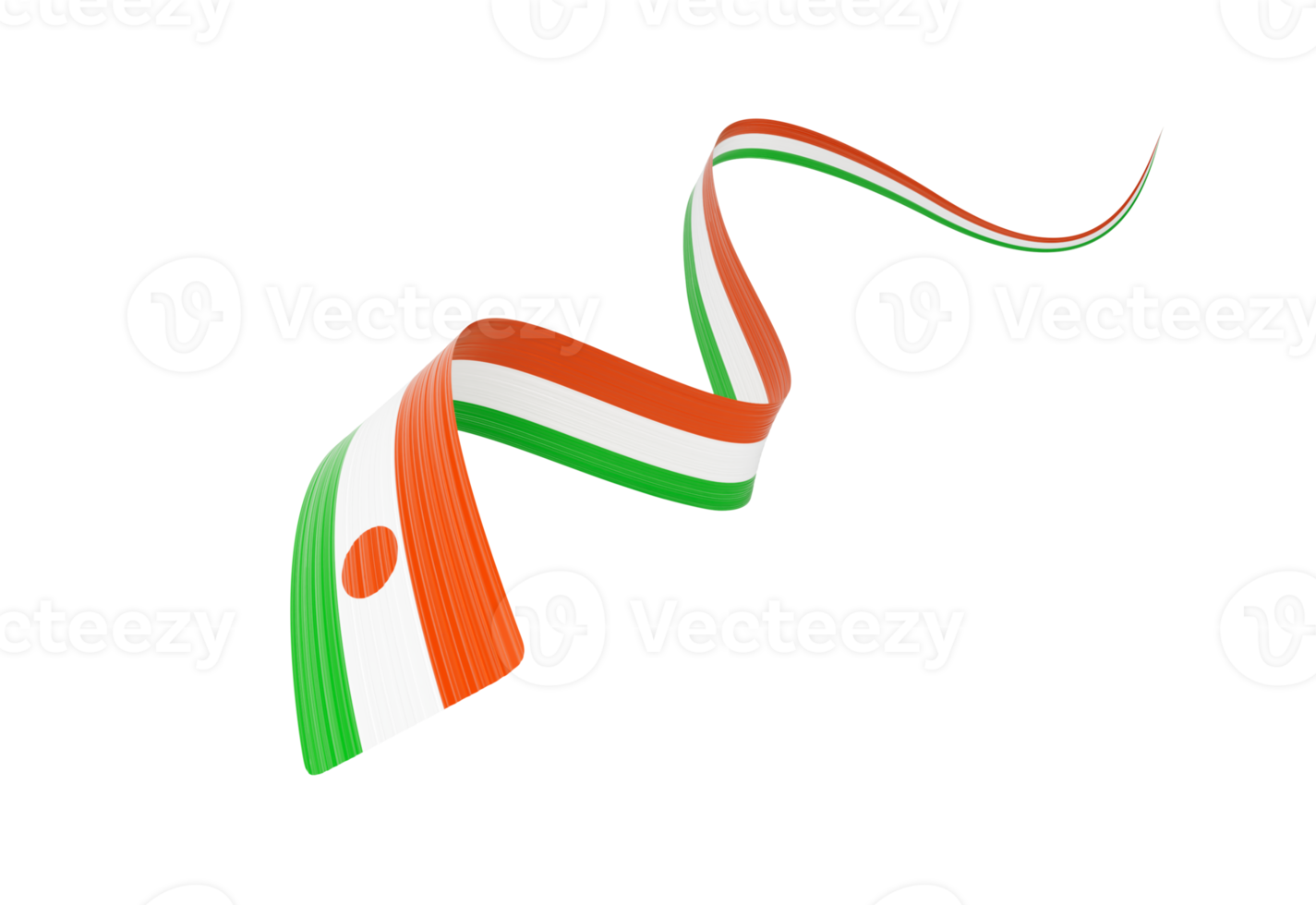 3d Flag Of Niger 3d Wavy Shiny Niger Ribbon Flag 3d Illustration png