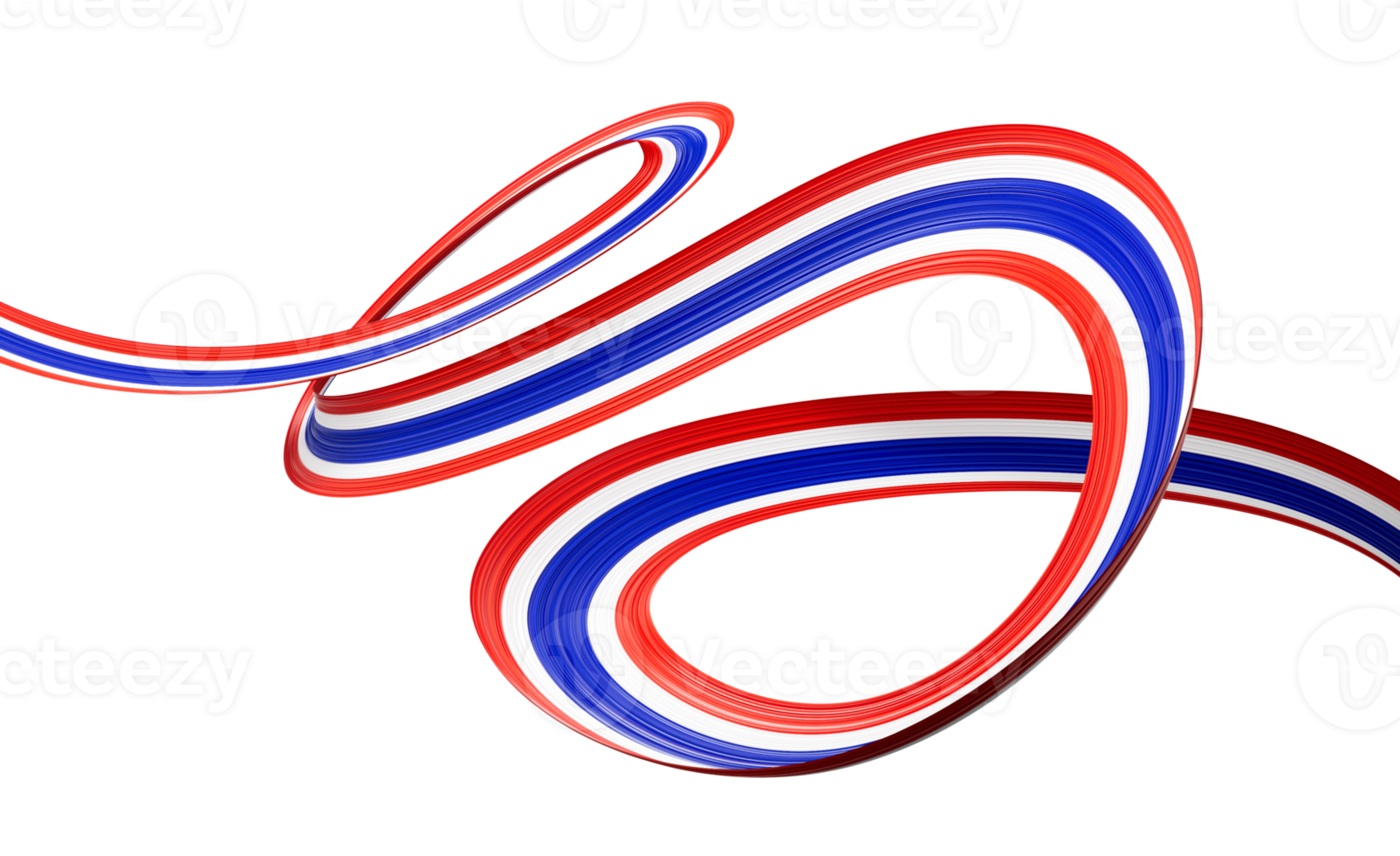 3d Flag Of Thailand 3d Wavy Shiny Thailand Ribbon Flag 3d Illustration png