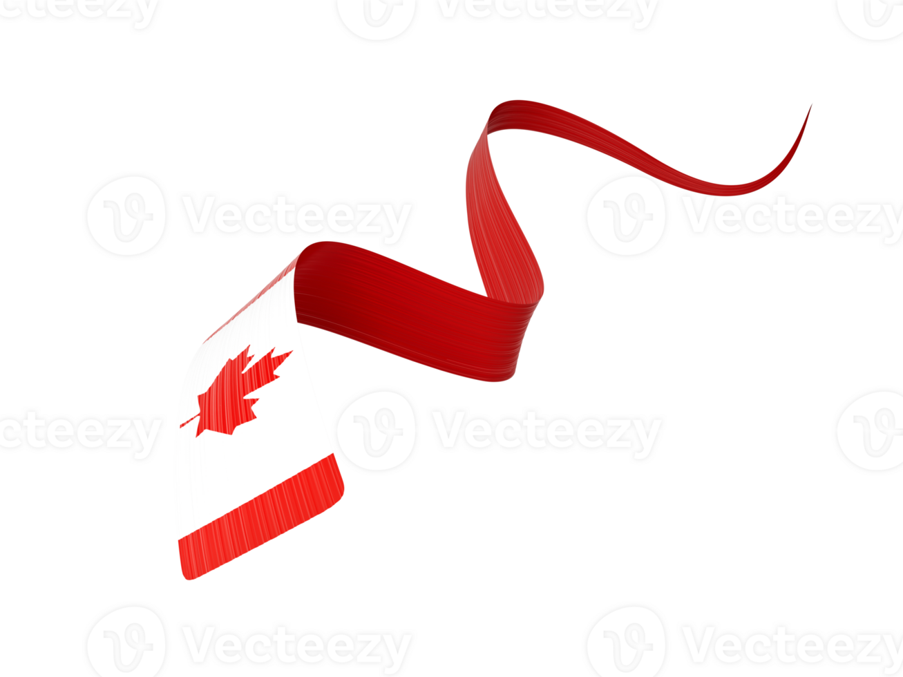 3d Flag Of Canada 3d Waving Ribbon Flag 3d illustration png