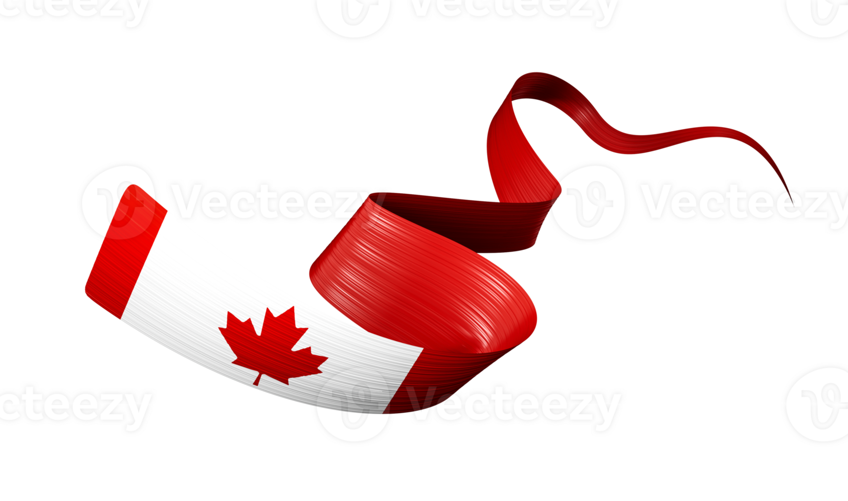 3d Flag Of Canada 3d Wavy Shiny Canada Ribbon 3d illustration png