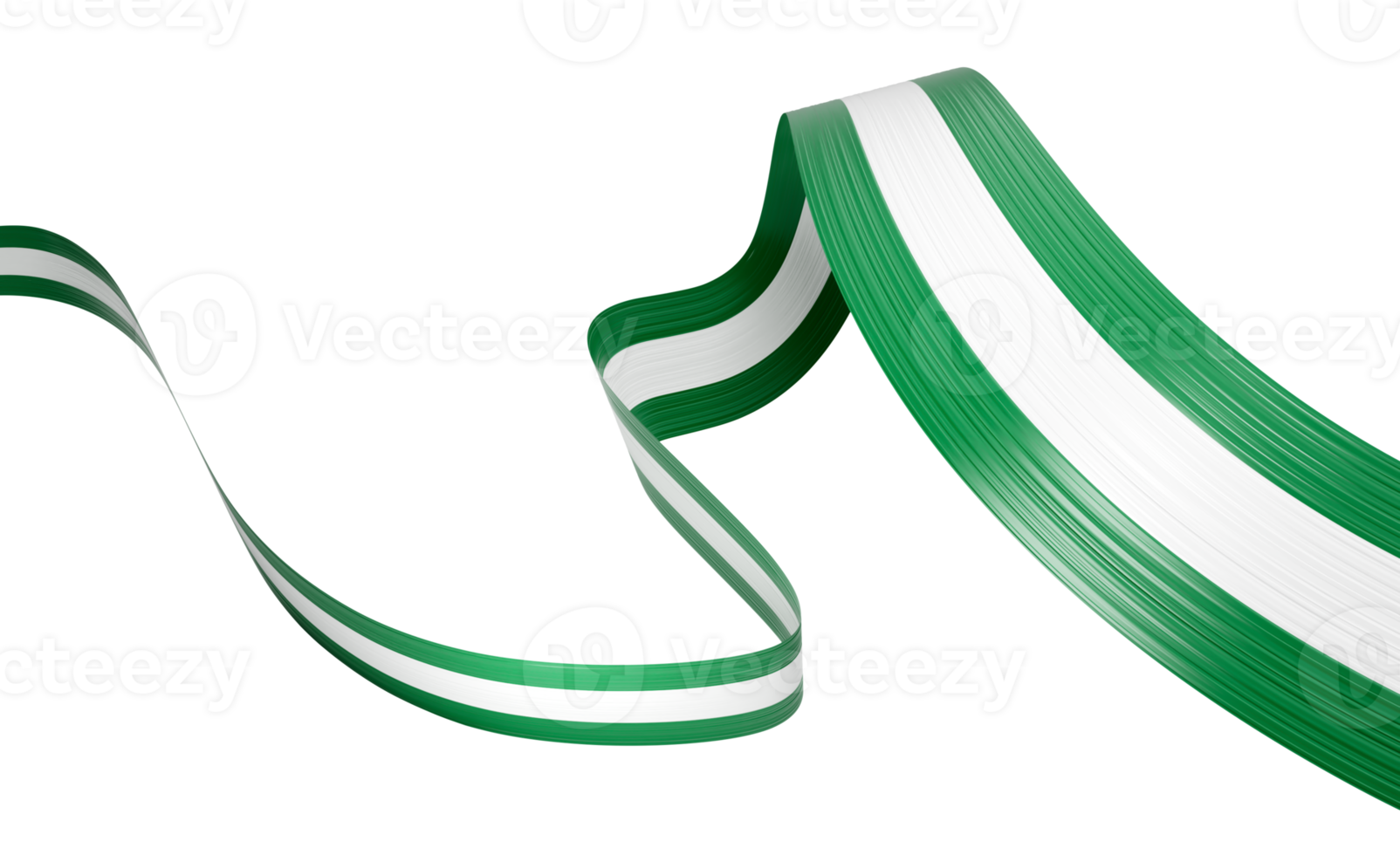 3d Flag Of Nigeria 3d Wavy Shiny Nigeria Ribbon Flag 3d Illustration png