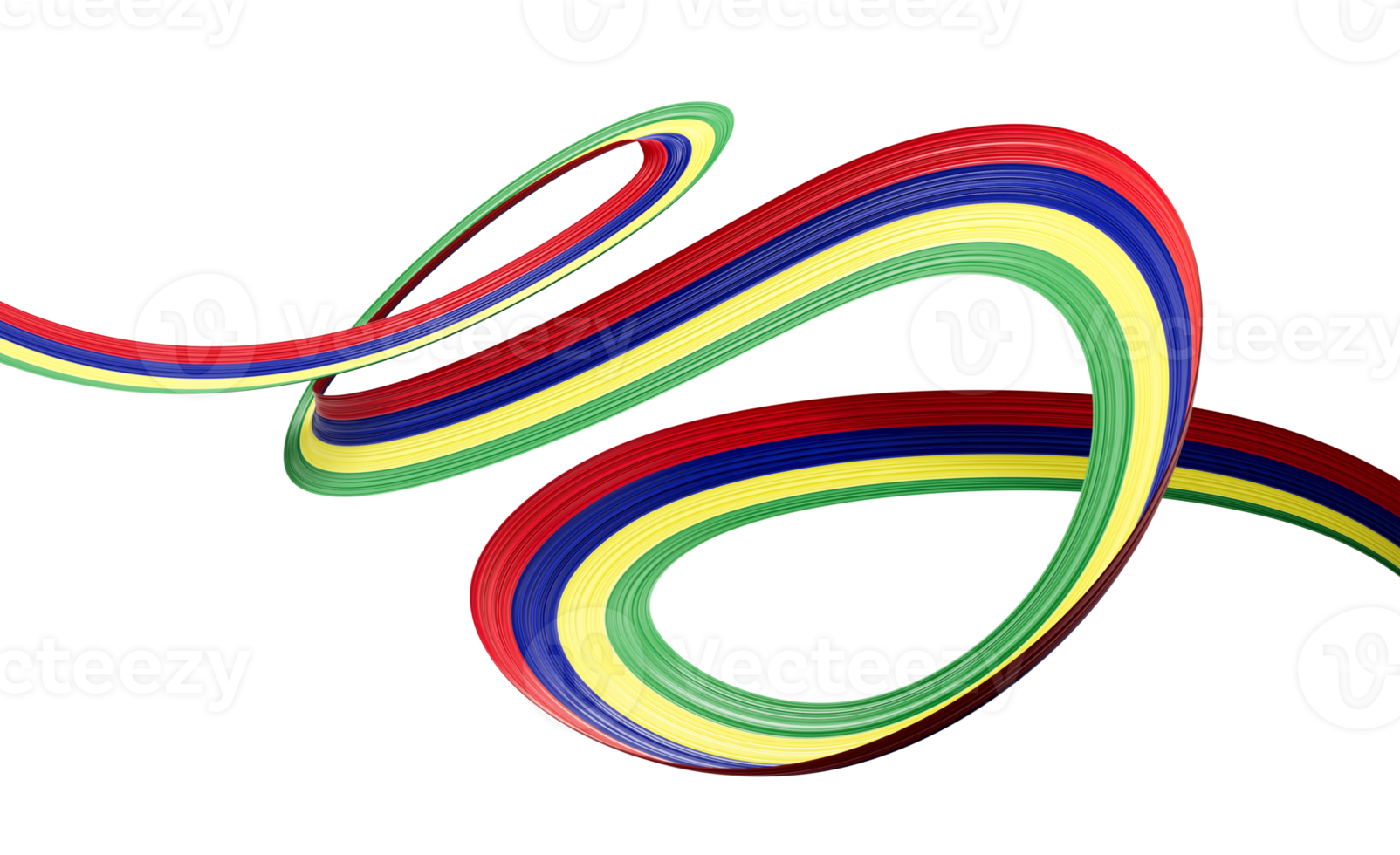 3d flagga av mauritius 3d skinande vinka mauritius band flagga 3d illustration png