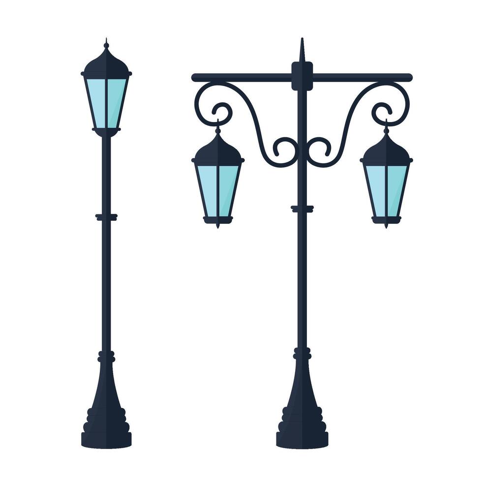 Street light icon for city or park lighting. Street or park lighting concept. vector