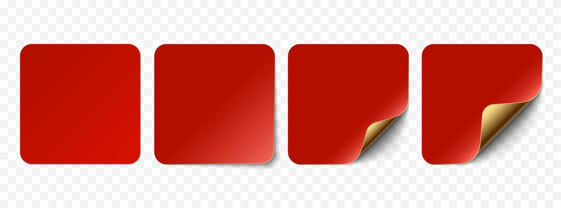 red realistic paper stickers, sell tags on background vector