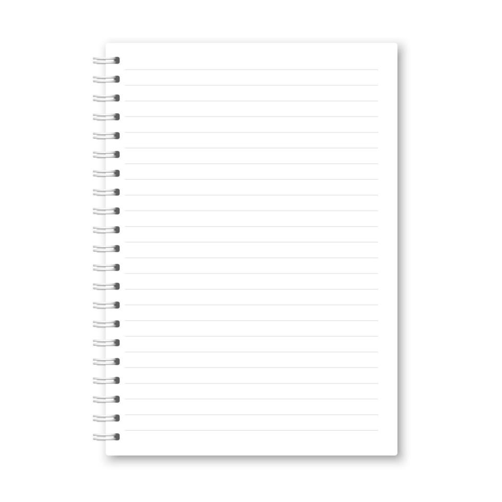 realistic opened notebook. vector