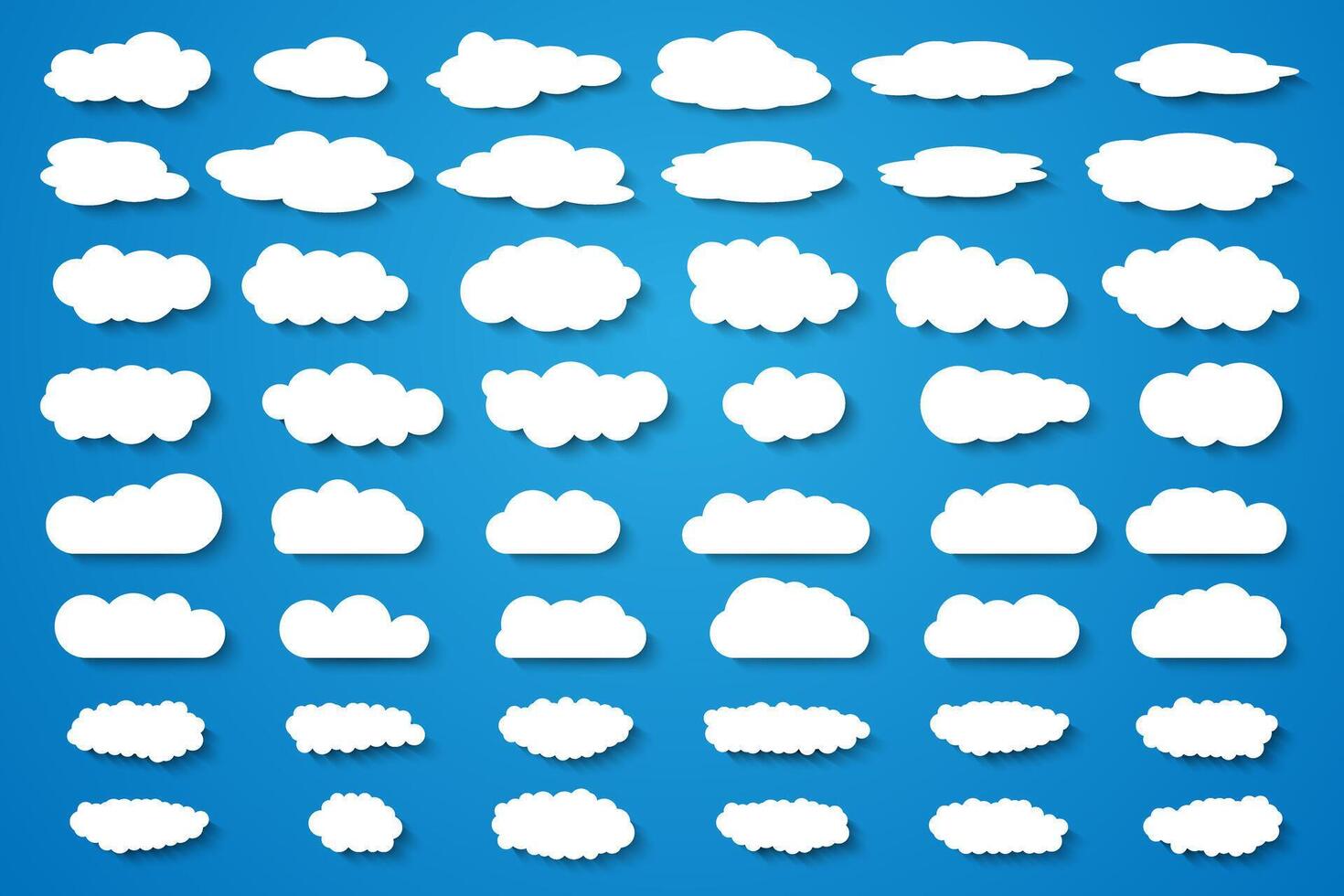 Clouds big set. vector