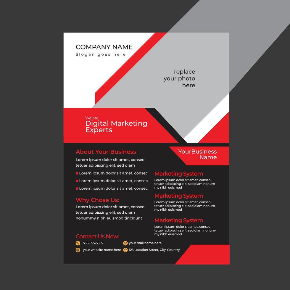 Free Flyer Design for you vector