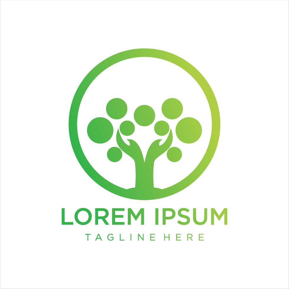 Green garden modern logo inspiration vector