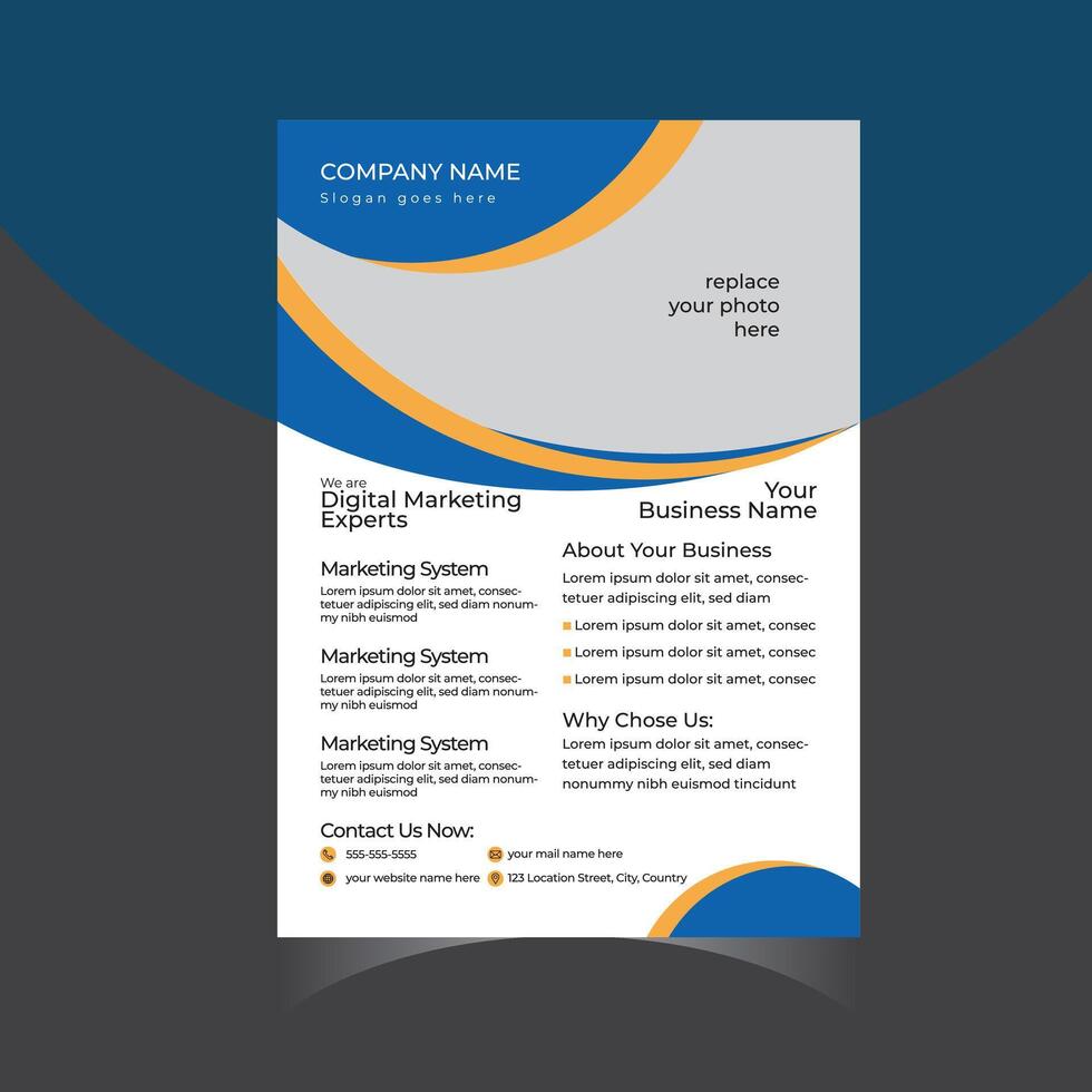 Digital Marketing Flyer Design for you vector