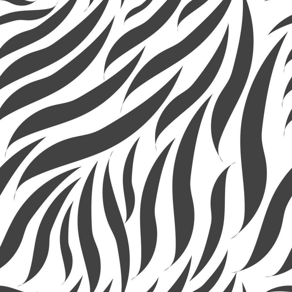 Seamless pattern with black zebra stripes on a white background for fashion fabrics, wrapping paper, decorative pillows. vector