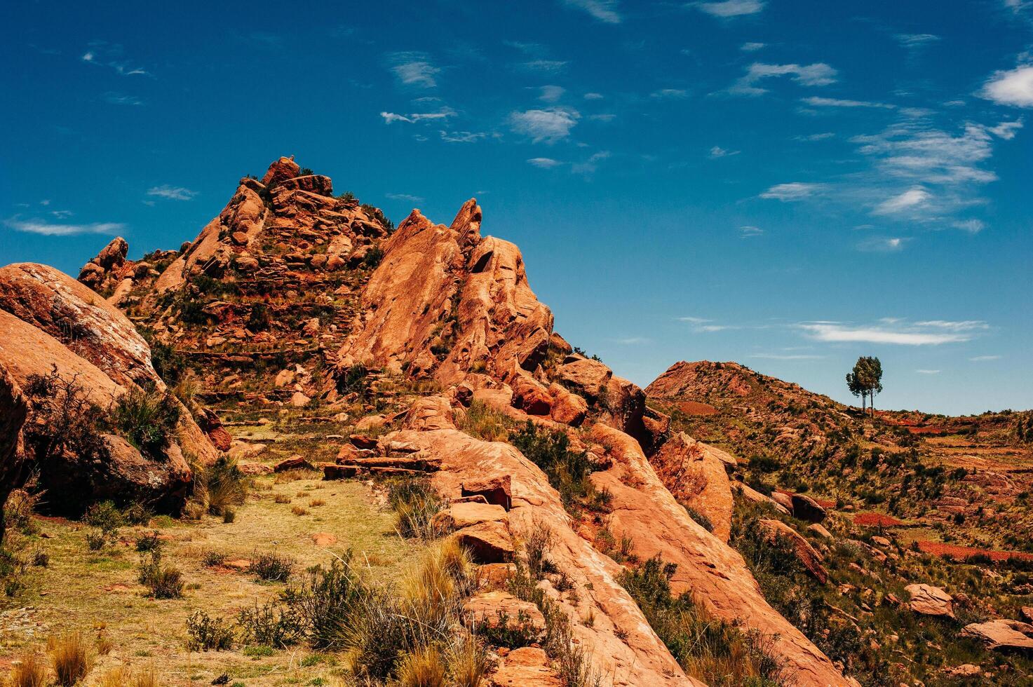 Landscapes near Lake Titicaca in Bolivia. photo
