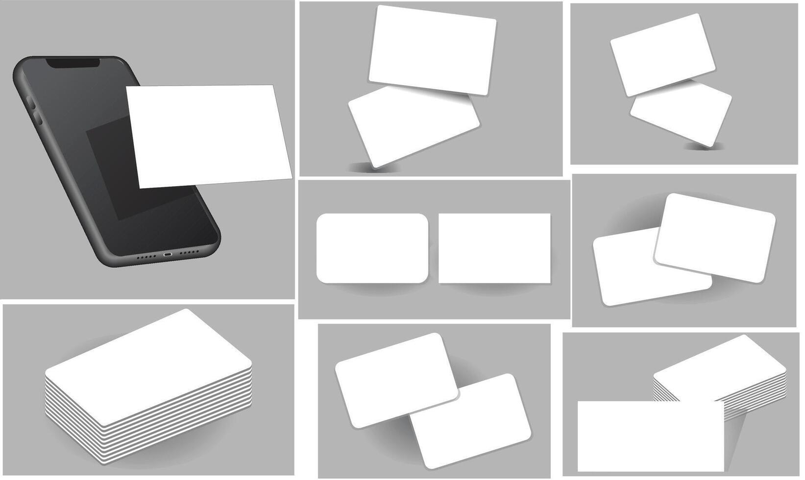 a collection of blank business cards templates vector