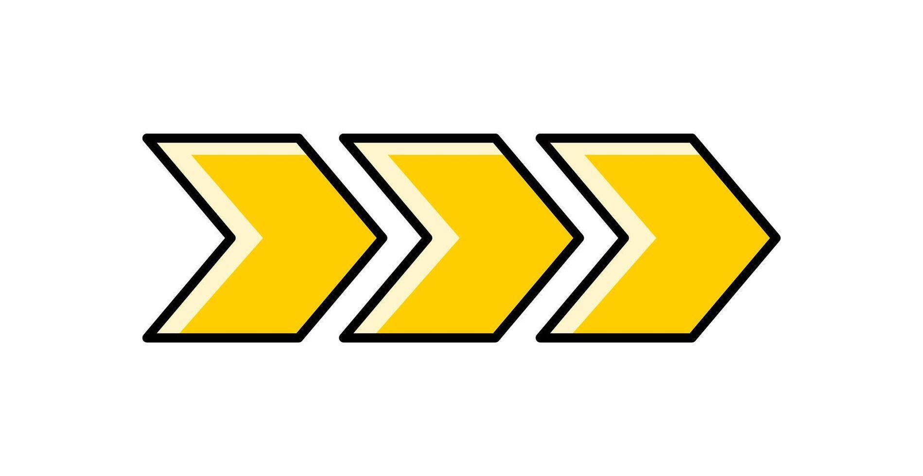 Arrow icon for web or social media. Direction flat illustration. vector