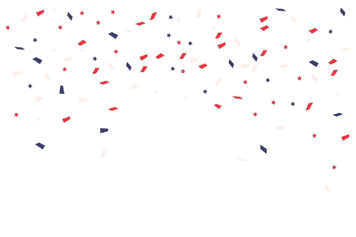 Multicolored confetti with stars. Festive confetti for background, cards, banner, poster. Illustration in flat style. vector