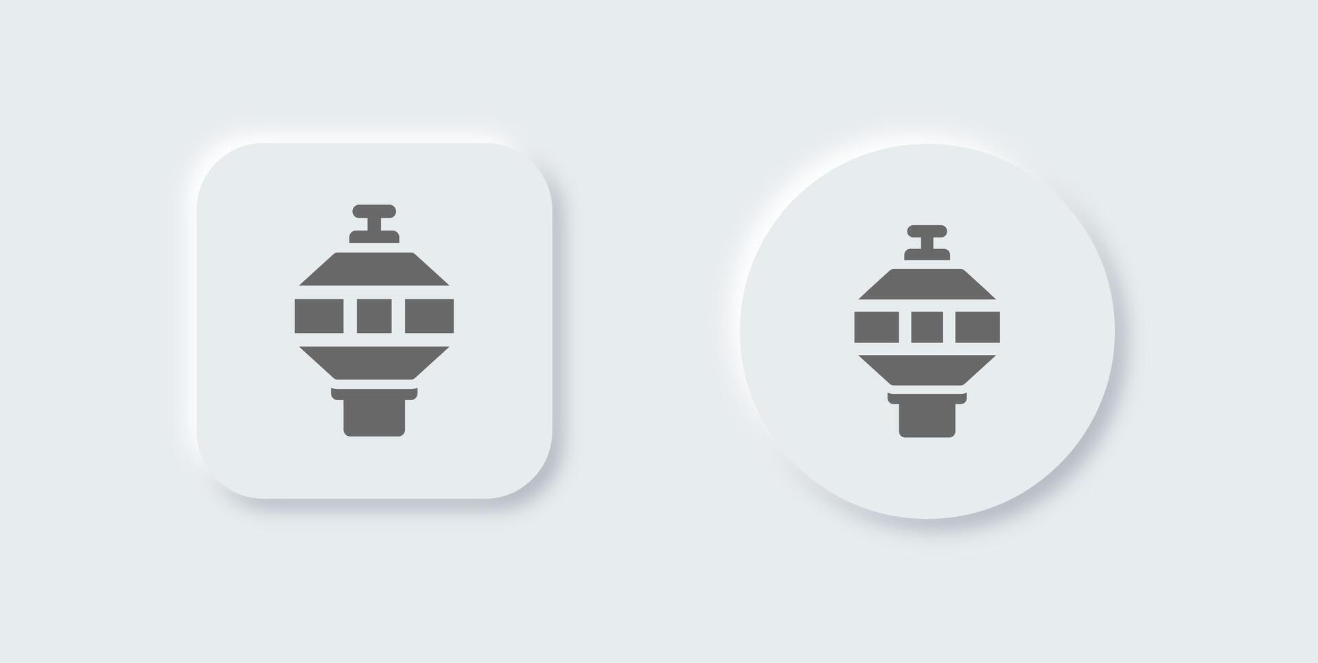 Control solid icon in neomorphic design style. Terminal signs illustration. vector