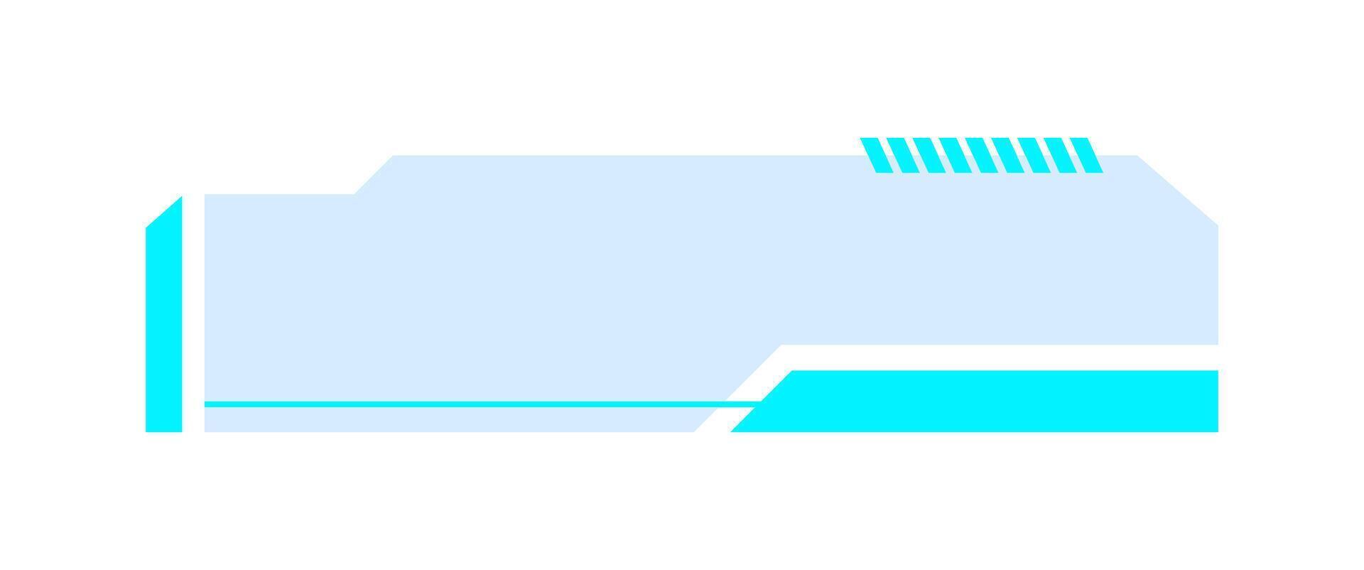 Futuristic lower third interface illustration. overlay element. vector