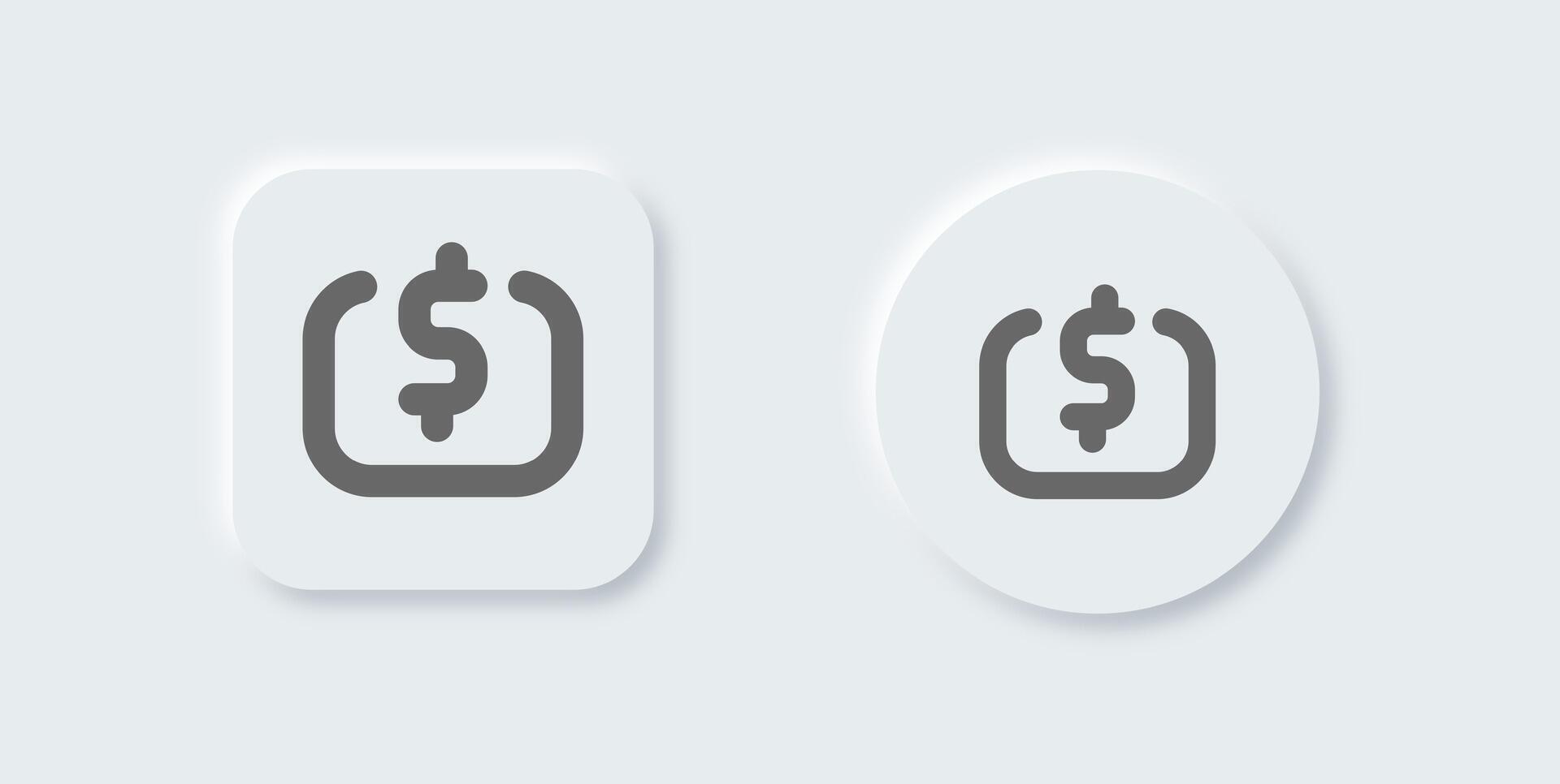 Contribute line icon in neomorphic design style. Support signs illustration. vector