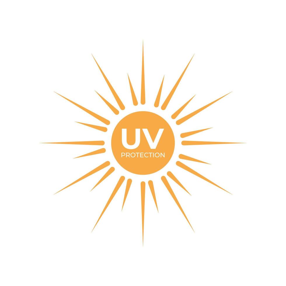 uv sun protect logo design concept idea vector