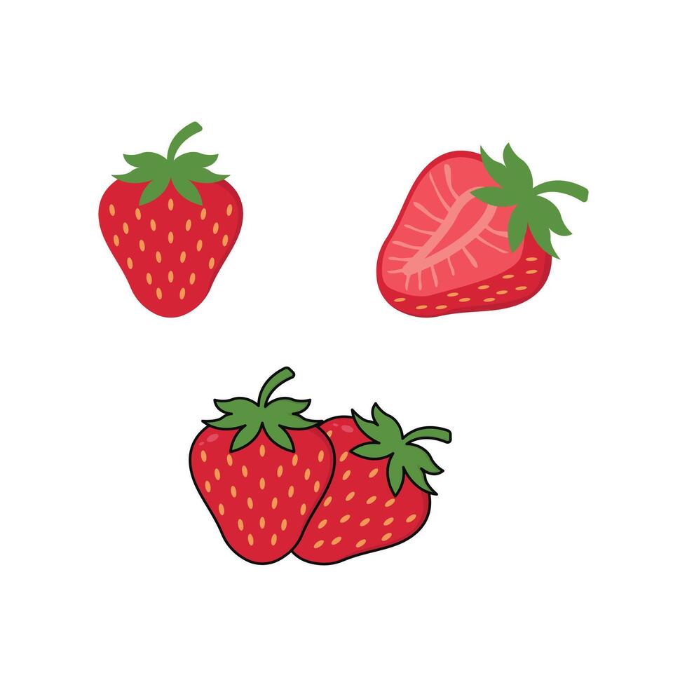 strawberry icon design on white background vector
