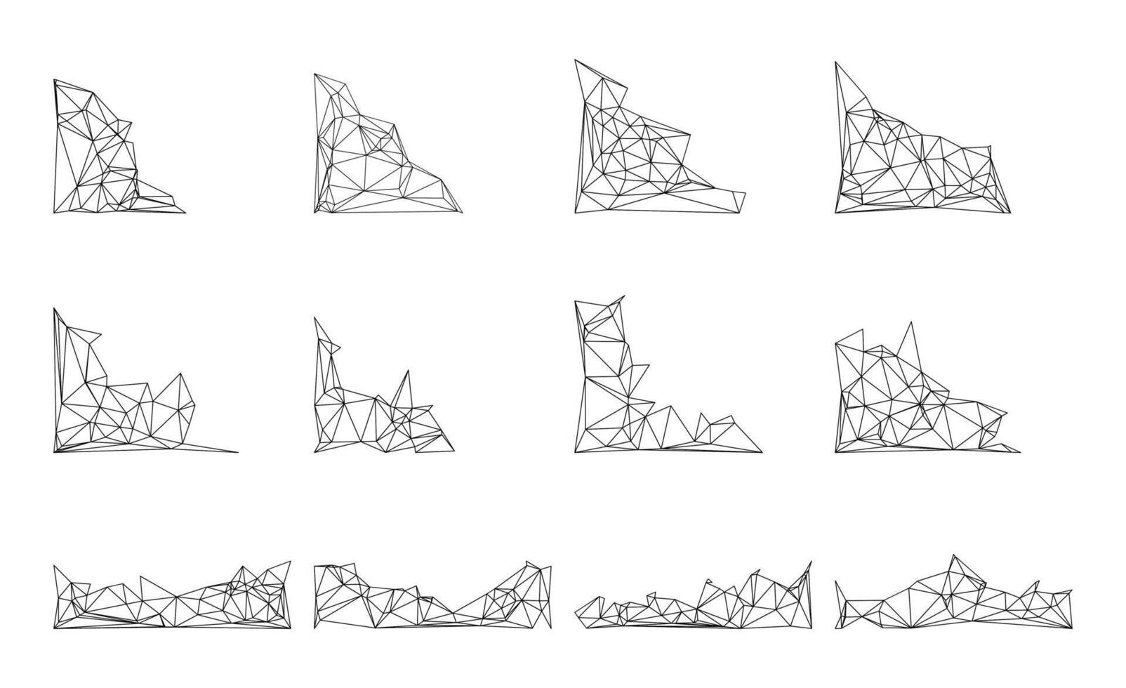 Abstract Triangular Element Decoration for Technology Concept. Triangle Pattern Graphic Design Element, Illustration vector