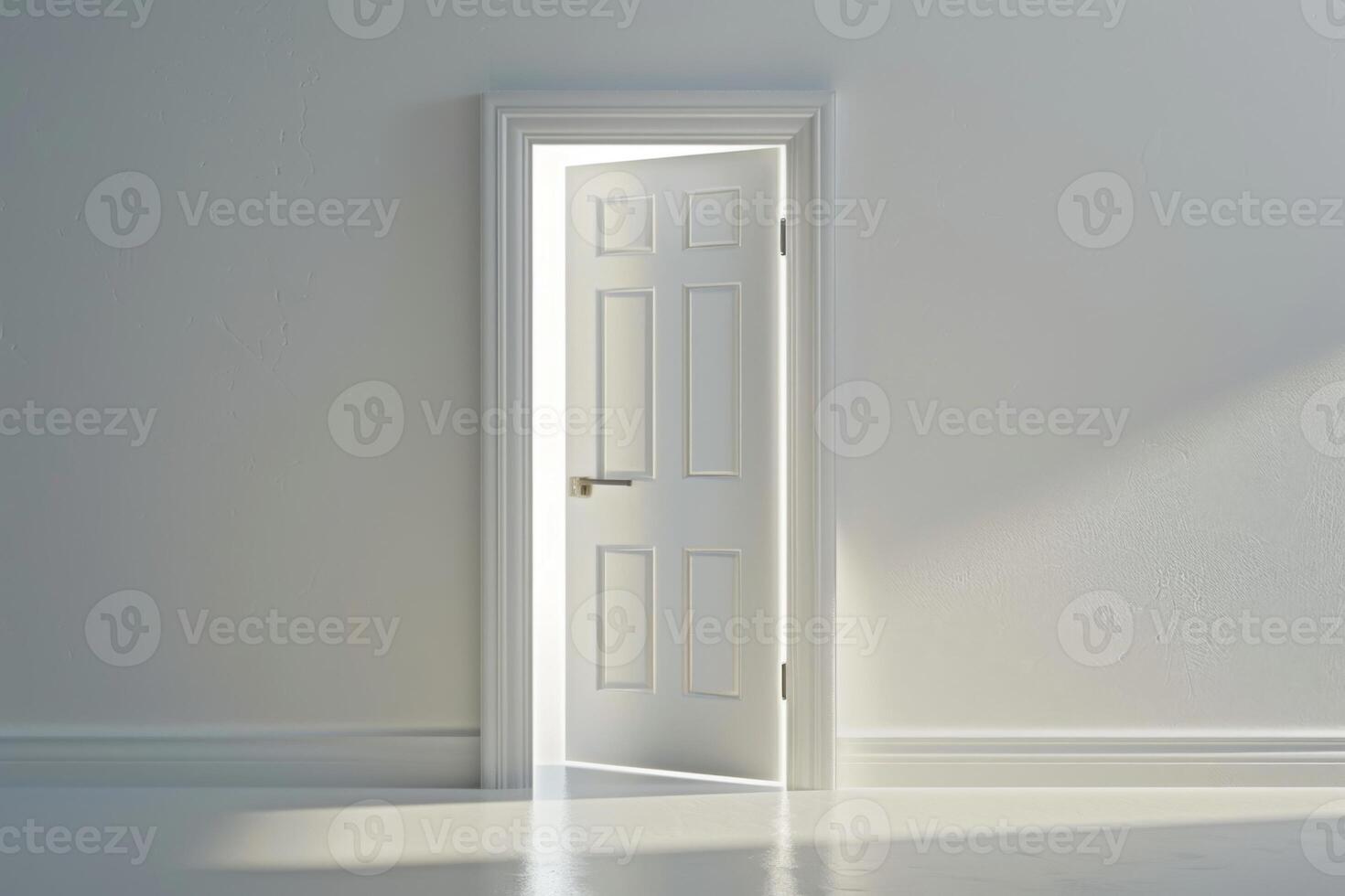 Young person standing in front of door decision making deciding entering light welcome guest concept real estate career path choosing study choice possibility opportunities mortgage photo