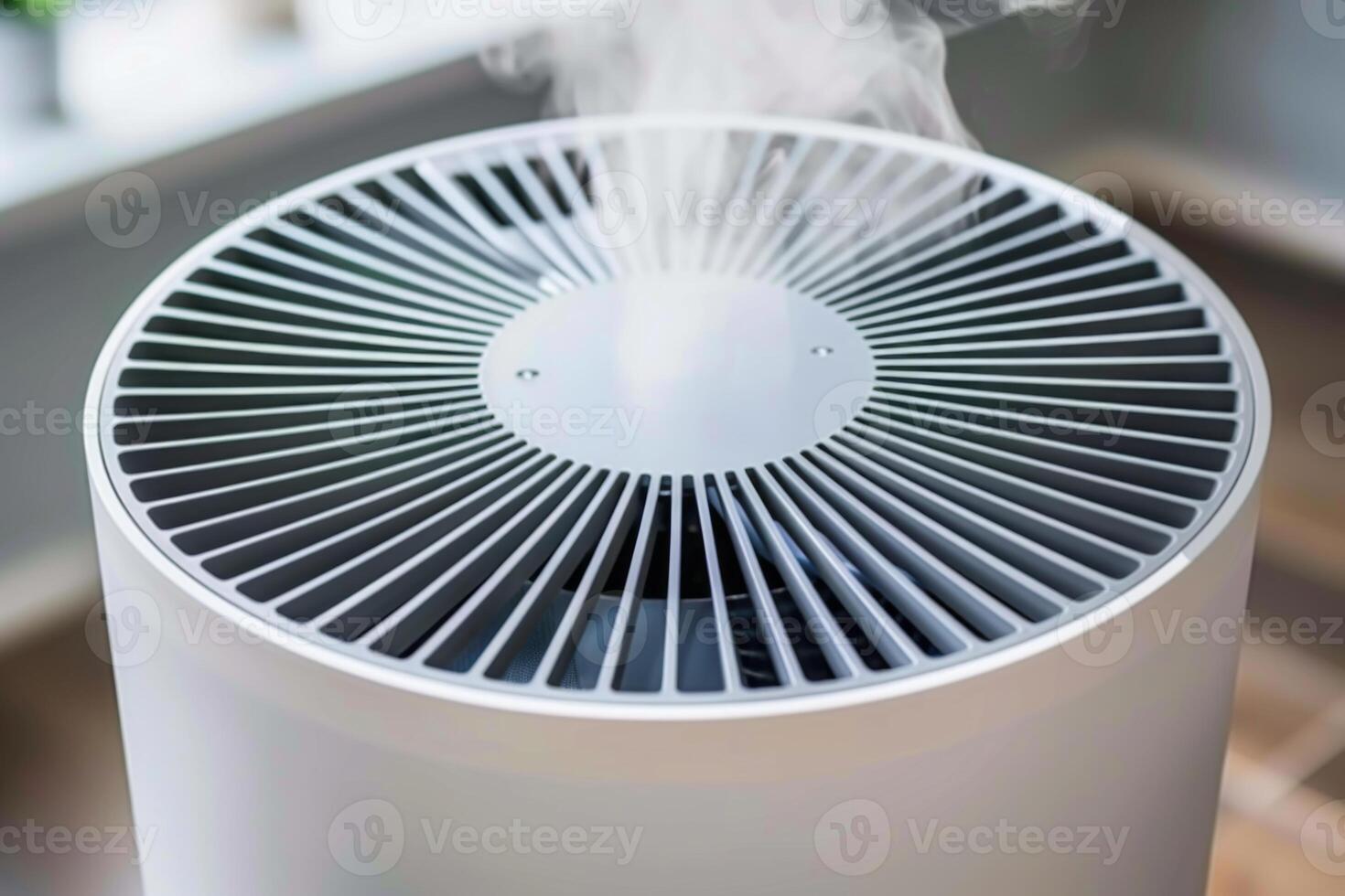 Compact air purifier indoor clean air technology humidifier appliance fresh chill temperature summer equipment no allergens filter health modern home cleaner dust absorb virus bacteria photo