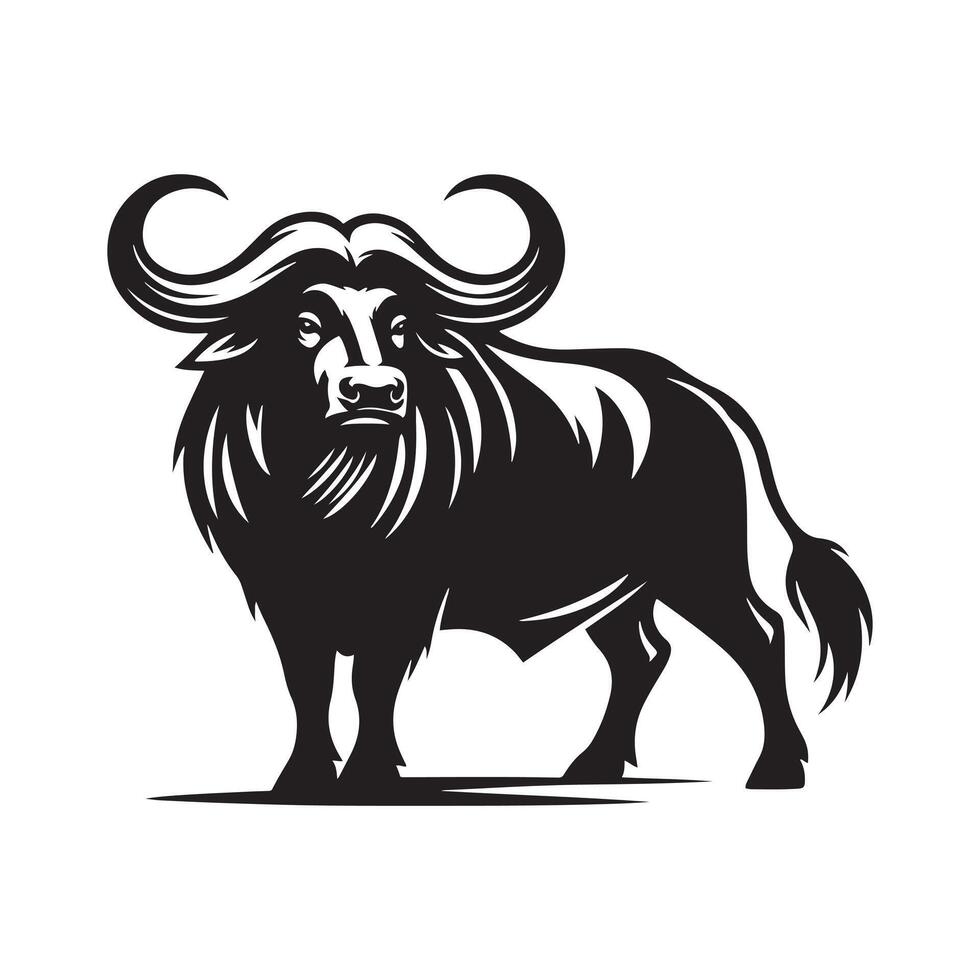 Buffalo in Traditional Farming vector